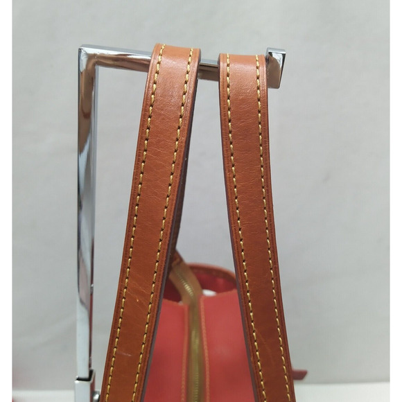 Dooney & Bourke Red Pebbled Leather Double Handles Tote Shoulder Bag - Picture 7 of 16